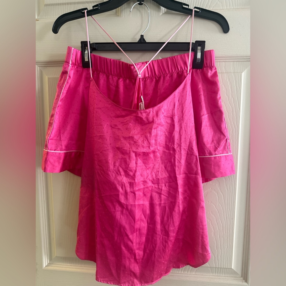 Victoria's Secret Fuchsia Satin Loungewear
